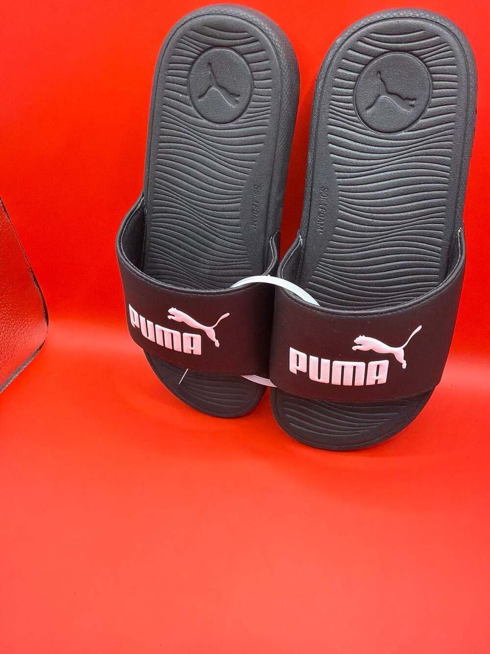 Puma Cool Cat Softfoam Black White Slide Sandals View 2